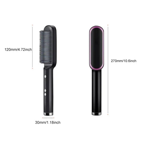 2-in-1 Hair Straightener Iron Brush/ Comb