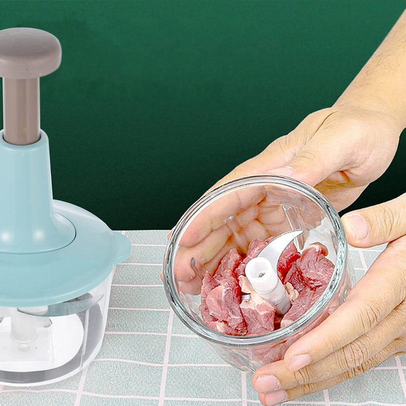 Manual Press Food Chopper – Quick & Effortless Chopping