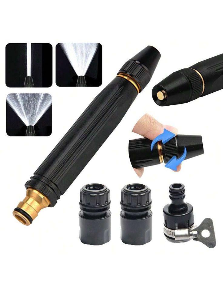High-Pressure Metal Water Gun Nozzle | Powerful Hose Sprayer for Car, Bike & Home Cleaning
