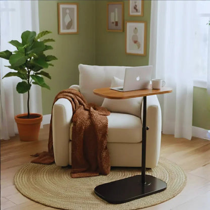 Height Adjustable C-Shaped Side Table