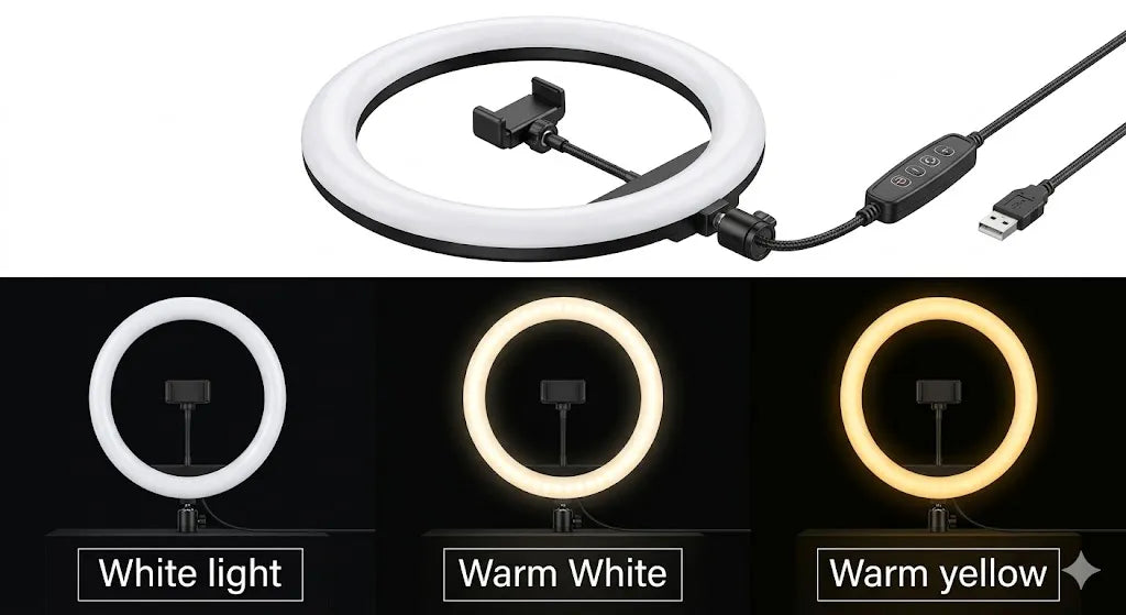 LED Ring Light 26CM - LED Ring Light with Phone Holder | Ring Light For Youtube Video | Ring Light For Tiktok Video