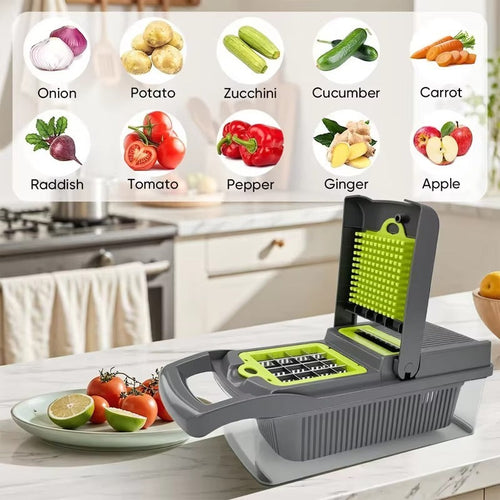 16-in-1 Vegetable Cutter – Multifunctional Kitchen Slicer & Chopper