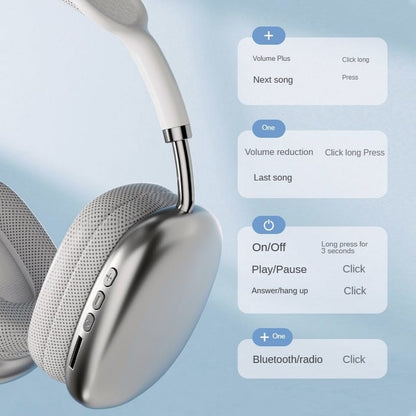 P9 Wireless Bluetooth Headphones – Premium Over-Ear Stereo Headset with Comfortable Ear Cushions