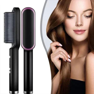 2-in-1 Hair Straightener Iron Brush/ Comb