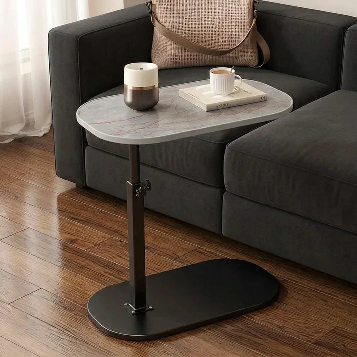 Height Adjustable C-Shaped Side Table