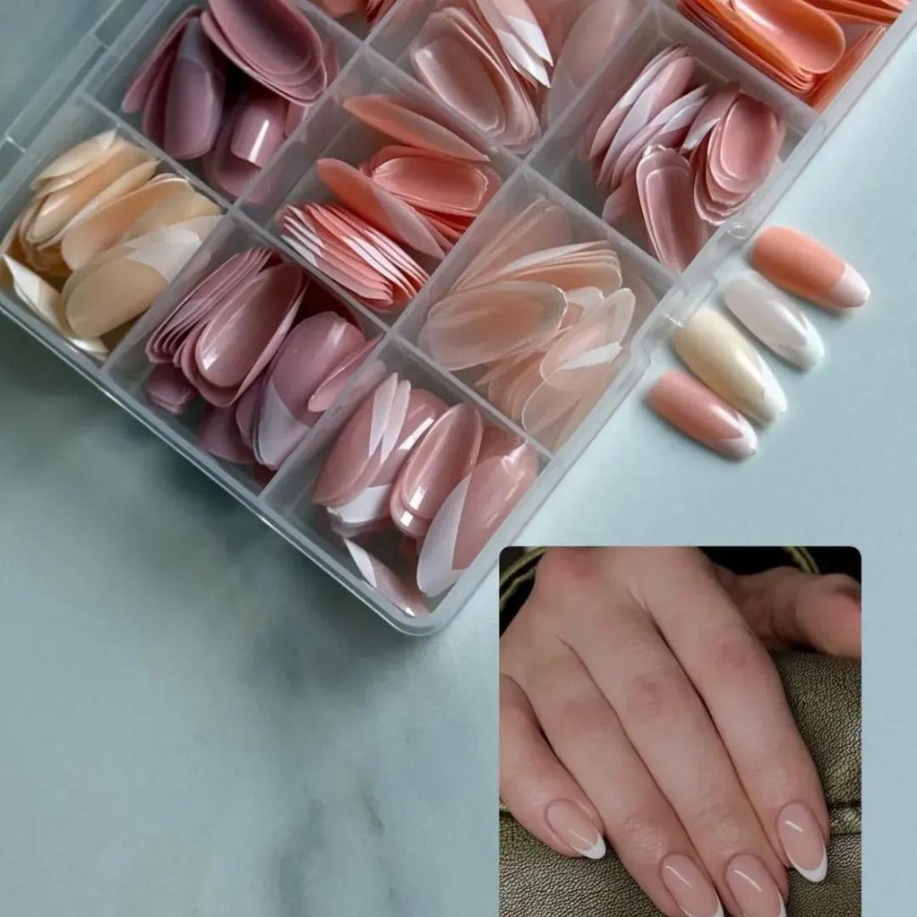 144 Pcs Multicolor False Nails Set – Stylish Press-On Nails for Daily & Party Wear