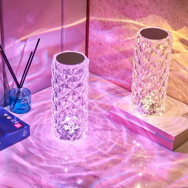 16-Color Crystal Lamp – RGB Diamond LED Light with Remote