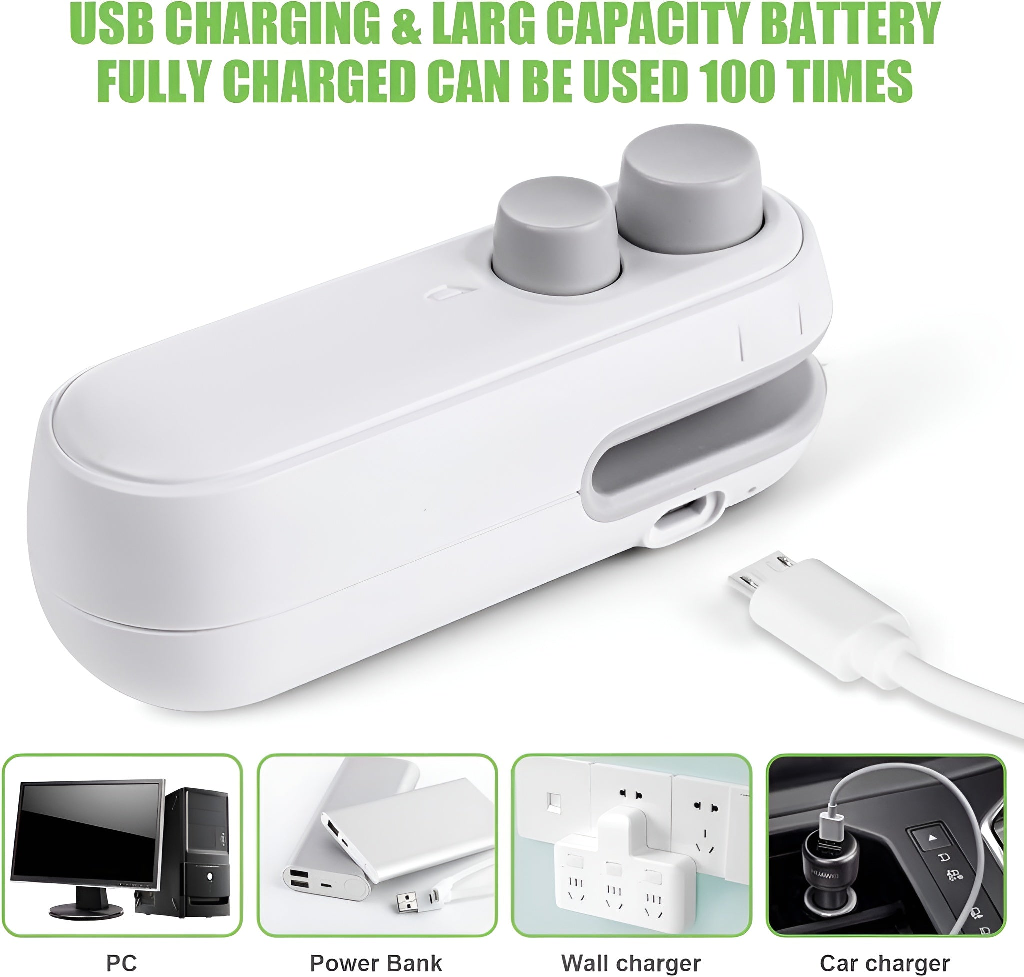 Rechargeable Mini Bag Sealer – Keep Food Fresh & Airtight