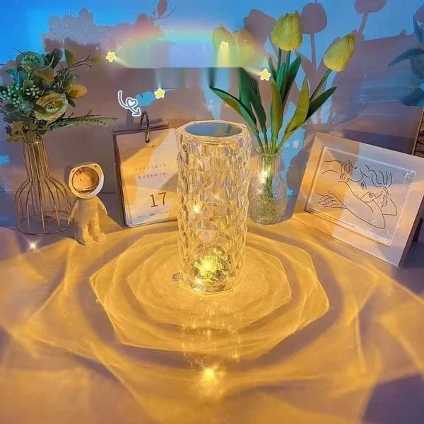 16-Color Crystal Lamp – RGB Diamond LED Light with Remote