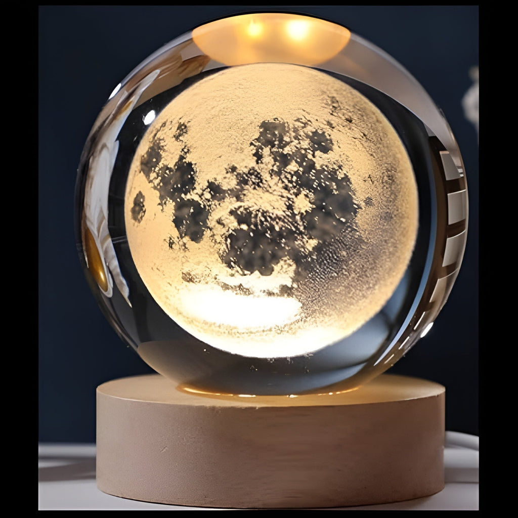 3D Moon Lamp – Touch Control LED Night Light (Rechargeable)