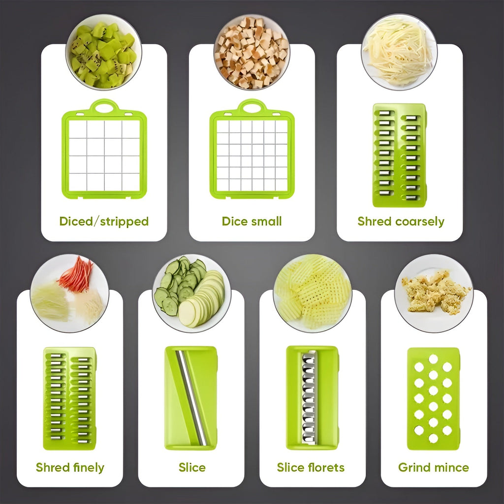 16-in-1 Vegetable Cutter – Multifunctional Kitchen Slicer & Chopper